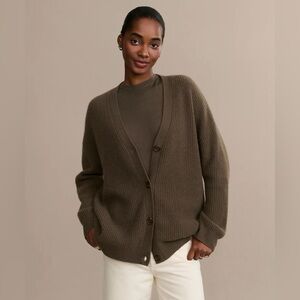 Jenni Kayne Cashmere Cocoon Cardigan in Olive, Size Small